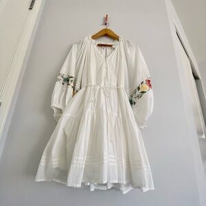 Boho Embroidered Long Sleeved Dress